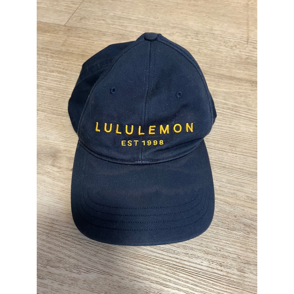 Lululemon Est 1998 Navy Blue Baseball Cap Adjustable Hat Embroidered Logo Gym